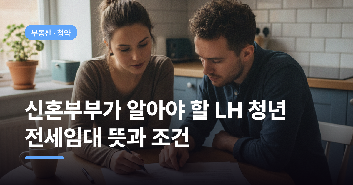 신혼부부가 알아야 할 LH 청년 전세임대 뜻과 조건