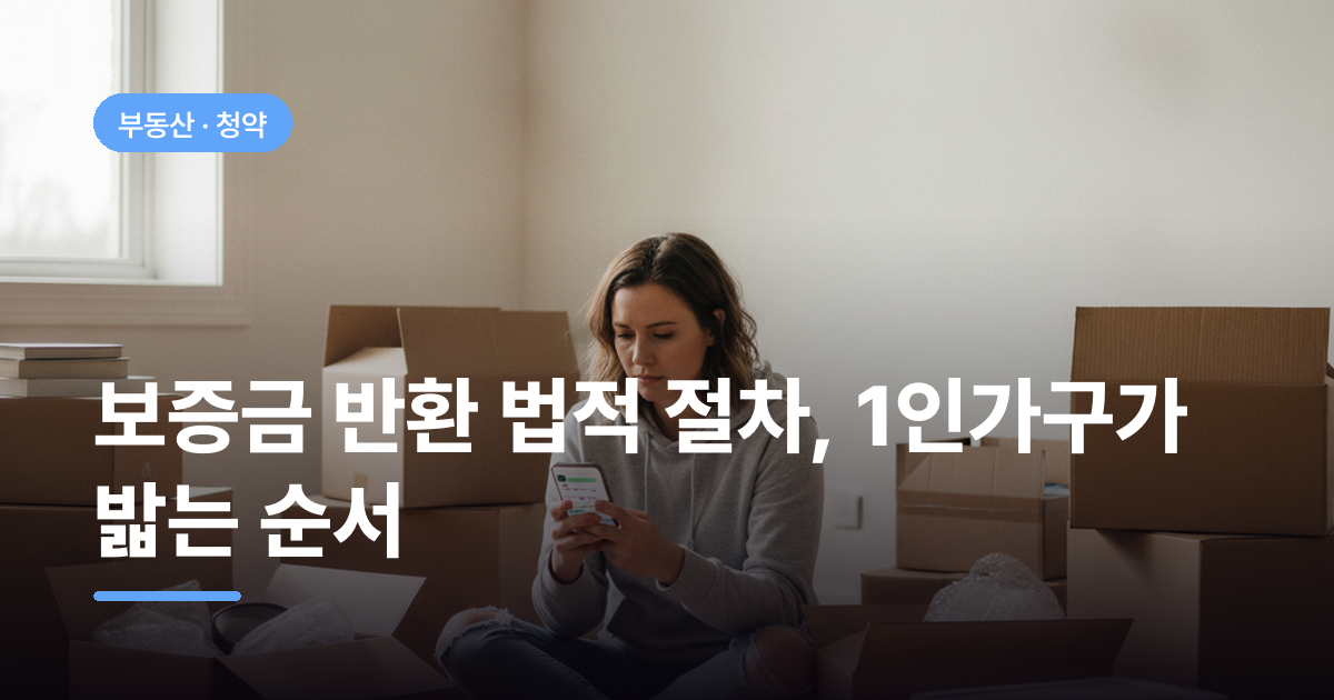 보증금 반환 법적 절차, 1인가구가 밟는 순서