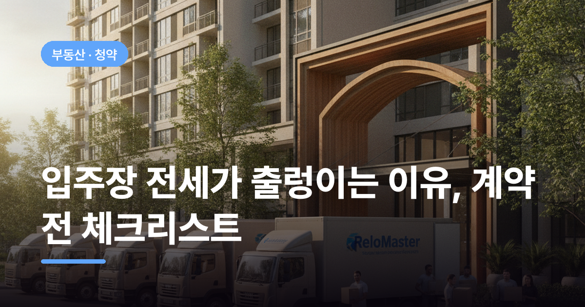 입주장 전세가 출렁이는 이유, 계약 전 체크리스트