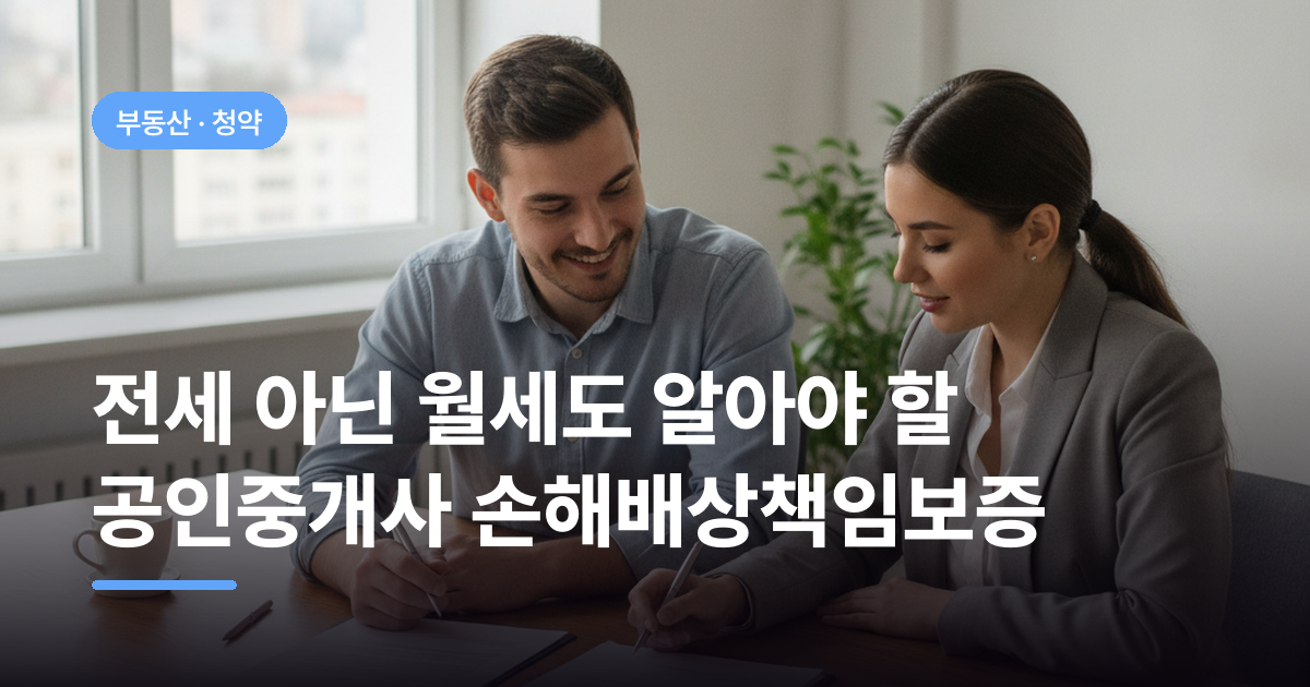 전세 아닌 월세도 알아야 할 공인중개사 손해배상책임보증