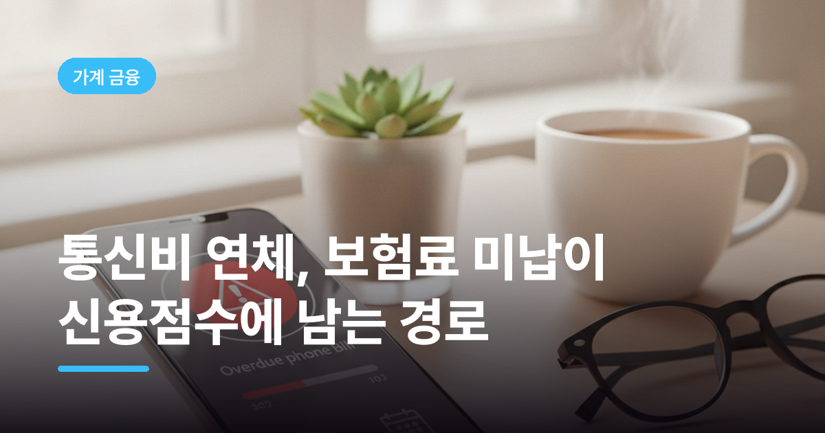 통신비 연체, 보험료 미납이 신용점수에 남는 경로